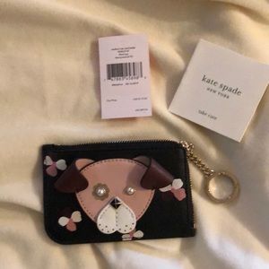 NWT’s kate spade ♠️ Floral Pup 🐶 Card Holder. Super cute!